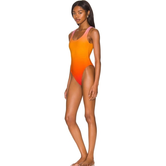 We Wore What pink scoop low back one piece swimsuit - Picture 3 of 3